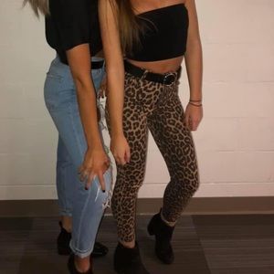 Zara Cheetah Print Jeans